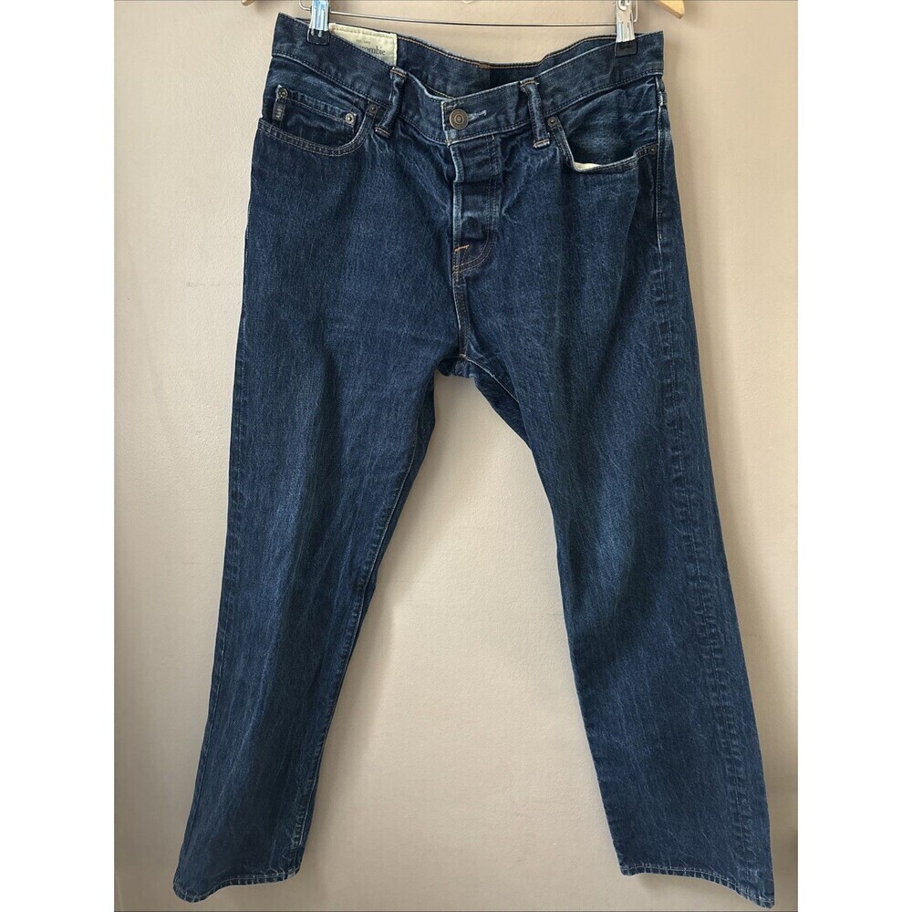 Abercrombie & Fitch Men’s Blue Jeans Size 33x32 Straight Leg Denim Pants